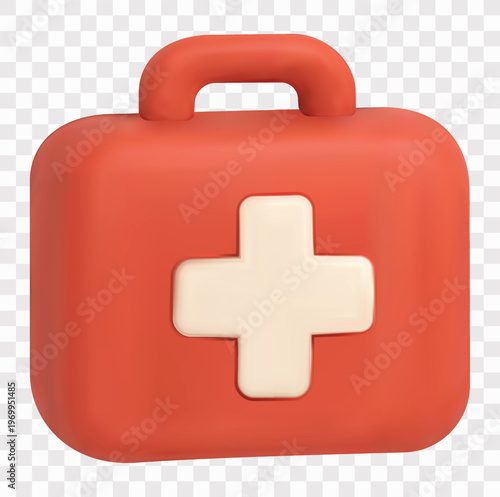 Emergency and First Aid Services Vector Icon Set | 3D icon set | first aid kit