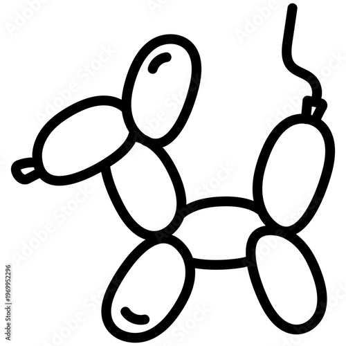 Modern design icon of balloon dog 
