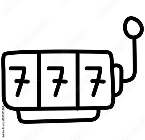 A linear design, icon of jackpot game