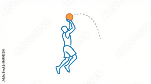 Man playing basketball in action.