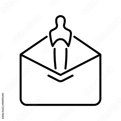 Award nomination icon. Entertainment and film awards line symbol. Black and white.