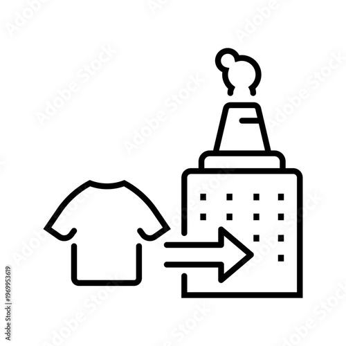 3d printing hand icon. Industry and 3d printing line symbol. Black and white.