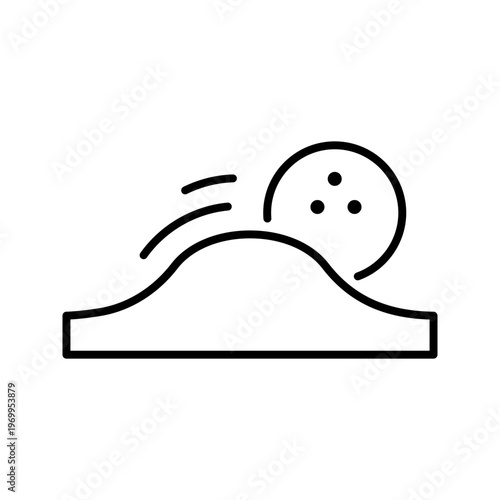 Golf bunker icon. Sports and golf line symbol. Black and white.