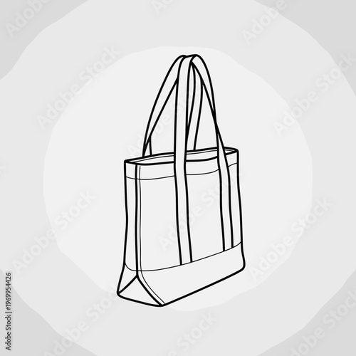 Reusable shopping bag with handles.