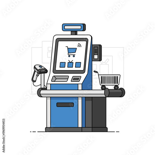 Self Service Kiosk Machine Terminal.