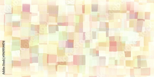 Playful Hand-Drawn Wavy Square Patchwork Pattern. earth tone and Warm tone abstract background. soft grainy halftone textured detail.