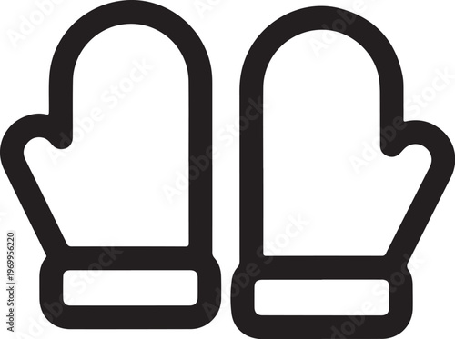Mitten, winter glove, handwear, fashion accessory, black icon
