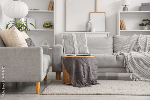 Interior of light living ro...