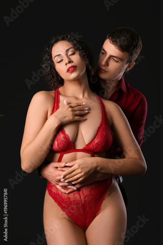Passionate young couple on ...