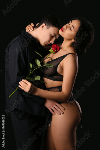 Passionate young couple wit...