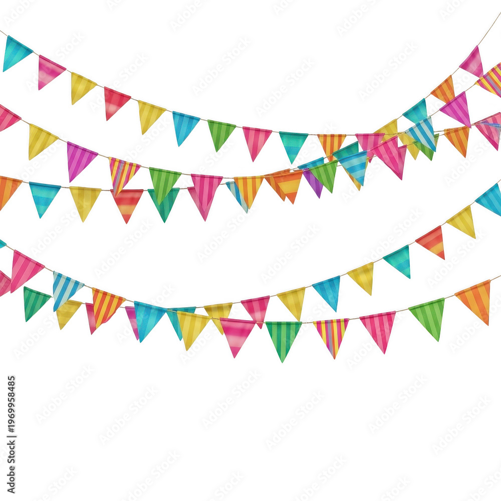 Obraz premium A vibrant and colorful abstract pattern of geometric shapes in a repeating sequence isolated on transparent background