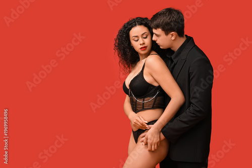 Passionate young couple on ...