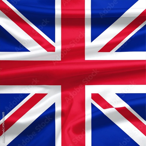 A waving flag with a red cross on white and blue background