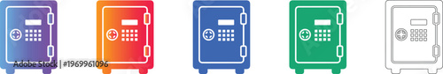 Digital Security Vault Icons
