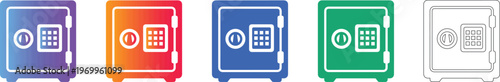 Set of Digital Safe Icons