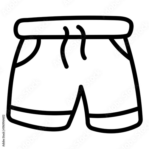 Menswear nicker, linear design icon of sports attire