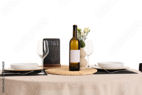 Restaurant table setting wi...