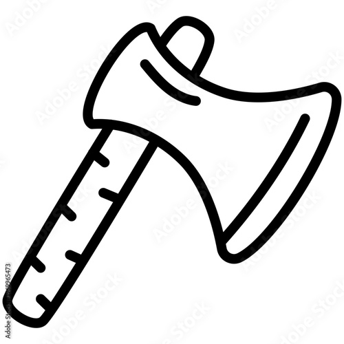 An icon design of axe isolated on white background 