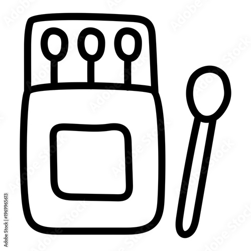 An icon design of matchbox 