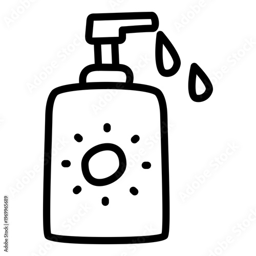 A creative design icon of sunblock 