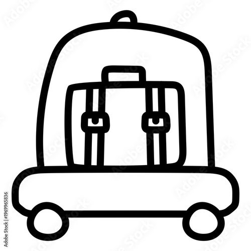 A perfect design icon of hotel trolley 