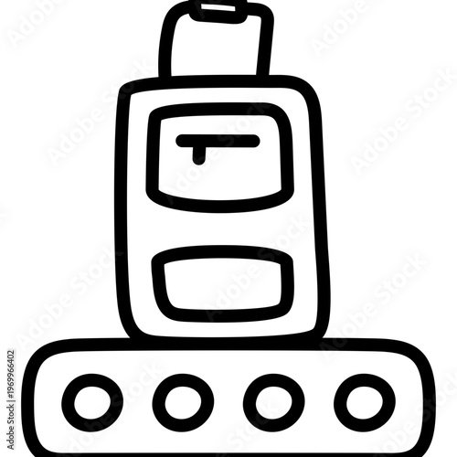 Conveyor belt icon, editable vector