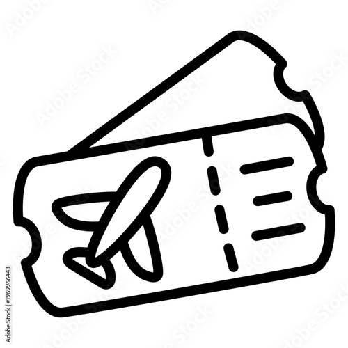 A unique design icon of air ticket 