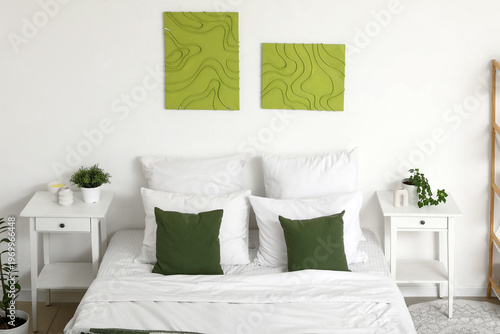 Interior of stylish bedroom...