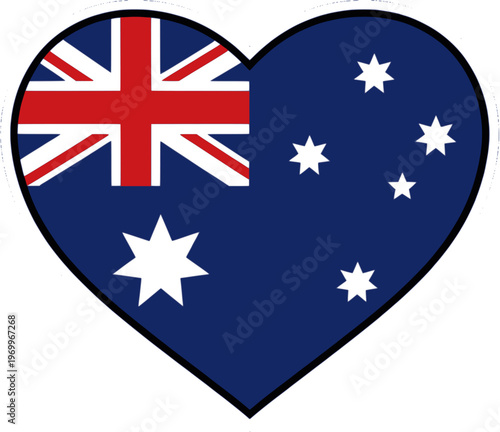 Free Download Australia Flag Heart Shape Aussie Love Pride Design - GFXLoad
