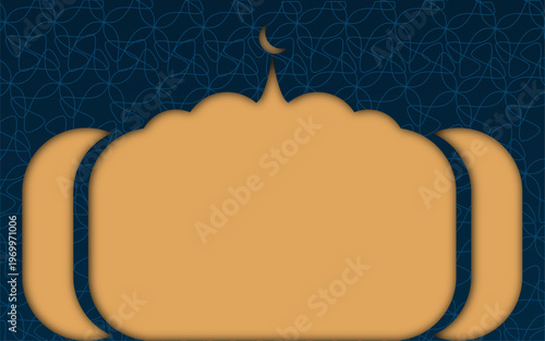 Modern Mosque Silhouette Background Design