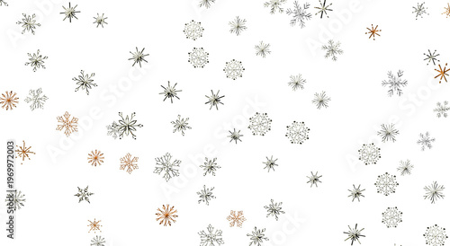 Abstract winter snowflakes ...