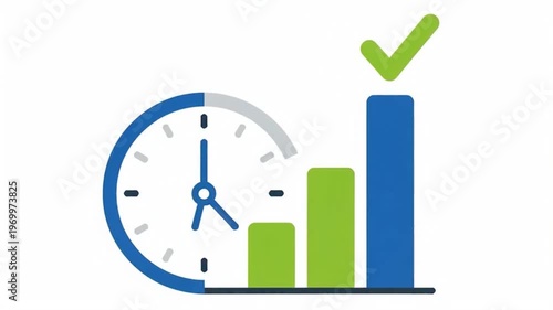 Time Management and Productivity Chart with Checkmark