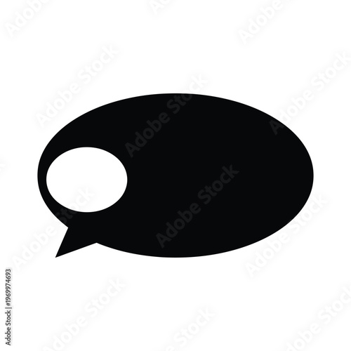 Speech bubble chat icon for communication and messaging