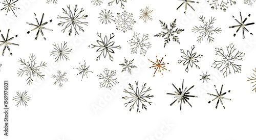 Decorative snowflakes on a ...