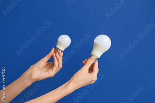 Female hands with white lig...