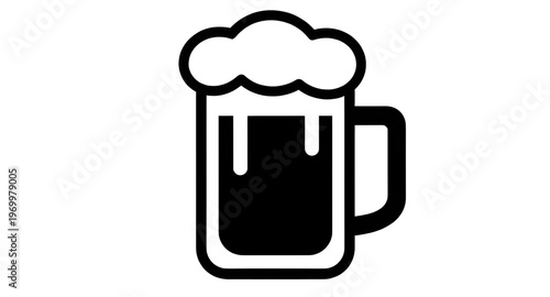 beer, glass, mug, pint, drink, beverage, alcohol, lager, ale, stout, brew, brewery, bar, pub, party, celebration, cheers, foam, froth, cold, refreshment, drinkware, container, icon, silhouette, black,