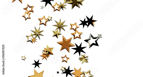 Festive gold and black star...