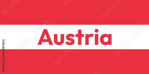 National flag of Austria with official color