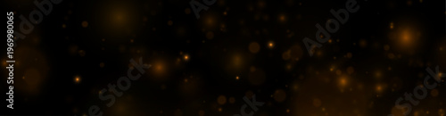 Golden sparkle dust glows with bright glitter particles. Elegant shimmer creates luxury glow. Perfect design element for luxury backgrounds and banners. Vector