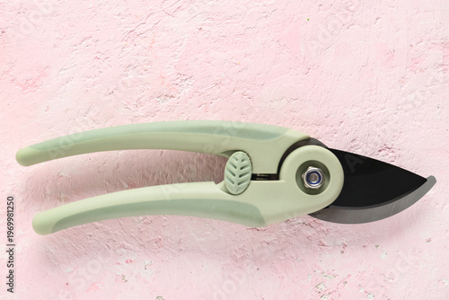 Garden pruning shears on pi...