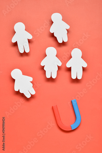 Magnet attracting group of ...