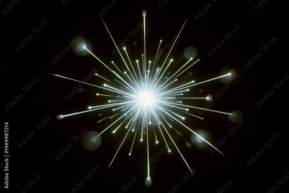 Obraz premium Abstract Bright Light Burst with Radiant Spokes