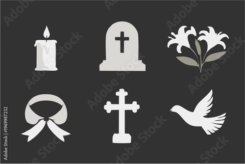 A set vector illustration memorial