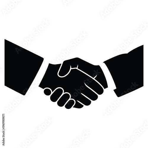 Two hands firmly shaking in agreement a powerful visual silhouette