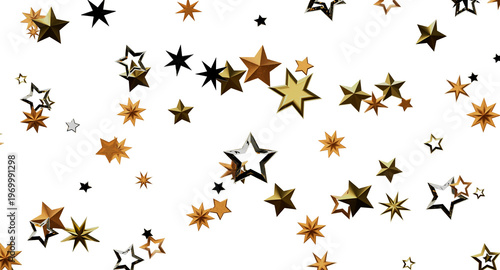 Abstract stars floating in ...
