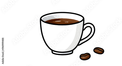 coffee cup illustration, coffee beans illustration, espresso cup illustration, latte cup illustration, cappuccino cup illustration, coffee drink illustration, hot coffee illustration, coffee aroma ill