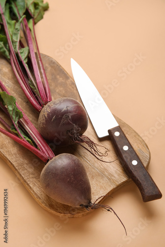 Cutting board with fresh be...
