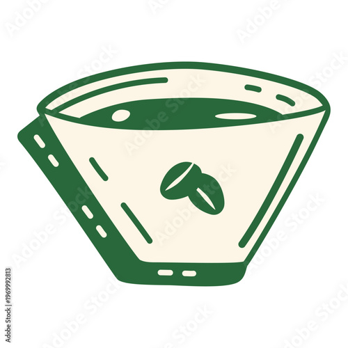 Coffee dripper tool for pour over coffee brewing, essential coffee equipment for filter coffee preparation