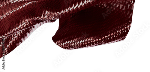 Close-up of a red woven mat...