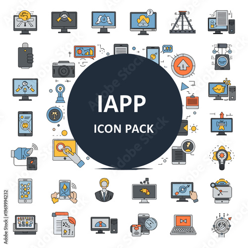 A digital illustration depicting various mobile payment methods and devices.